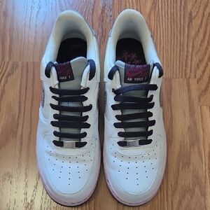 Nike Air Force 1 Sneakers With Purple Accents